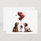 バレンティンズデイビーグルドッグス ポストカード (正面/裏面)