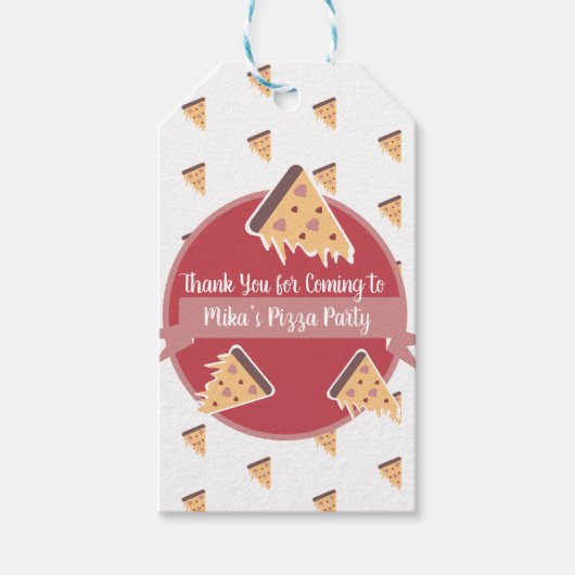 バレンティンズデイピザパーティーキッズパーティー ギフトタグ (正面)