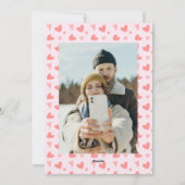 バレンティンズデイピンクピーチハート写真 シーズンカード (裏面)