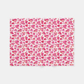 バレンティンズデイピンクラブハート フリースブランケット (正面(横))