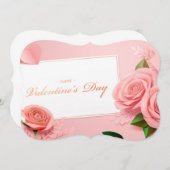 バレンティンズデイピンクローズ ノートカード (正面/裏面)