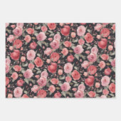 バレンティンズデイピンク&レッドローズ ラッピングペーパーシート (正面)
