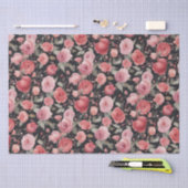 バレンティンズデイピンク&レッドローズ 薄葉紙 (クラフト)