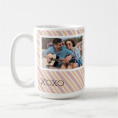 バレンティンズデイピーチフォトコラージュ コーヒーマグカップ (左)