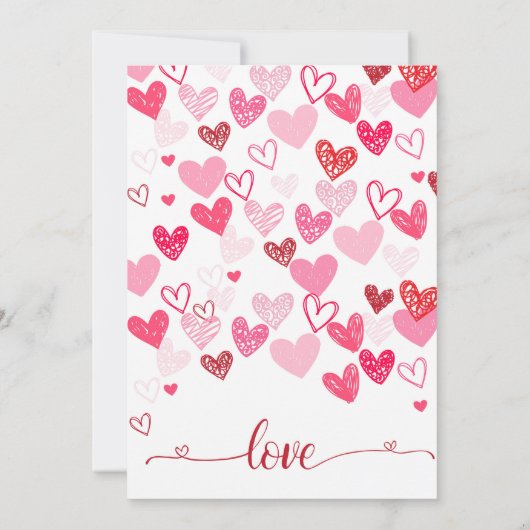 バレンティンズデイベビーシャワー招待状 招待状 (裏面)