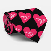 バレンティンズデイミニリストピンクハグキャンディハート ネクタイ (ロール)