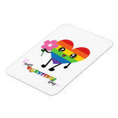 バレンティンズデイレインボーハート マグネット (左側)