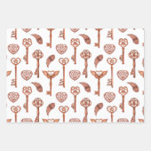 バレンティンズデイロマンティックラッピング紙シート ラッピングペーパーシート (正面3)