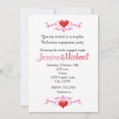 バレンティンズデイLOVEフォト婚約招待状2 招待状 (裏面)