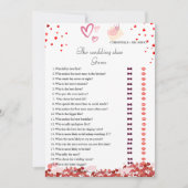 バレンティンズブライド&グルーマーブライダルシャワーゲームカード 案内状 (正面)