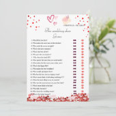 バレンティンズブライド&グルーマーブライダルシャワーゲームカード 案内状 (スタンド正面)