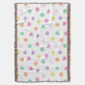 バレンティンデイキャンディハートパタンラウンドピロー スローブランケット (正面縦)