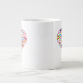 バレンティンデイギフトキャンディハート形状デザイン ジャンボコーヒーマグカップ (正面)