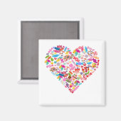 バレンティンデイギフトキャンディハート形状デザイン マグネット (正面/裏面)