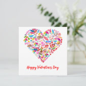 バレンティンデイギフトキャンディハート形状デザイン 招待状 (スタンド正面)