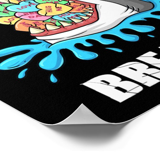 バレンティンデイシャークハートブレーカーおもしろい少年たち ポスター (角)