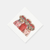 バレンティンデイシーズー（犬）チドッグス スタンダードカクテルナプキン (角)