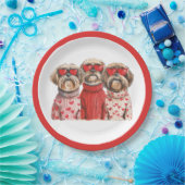 バレンティンデイシーズー（犬）チドッグス ペーパープレート (パーティー)