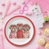 バレンティンデイシーズー（犬）チドッグス ペーパープレート (パーティー)