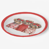 バレンティンデイシーズー（犬）チドッグス ペーパープレート (アングル)