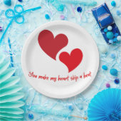 バレンティンデイデザイン ペーパープレート (パーティー)