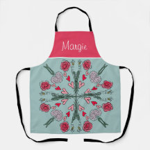 バレンティンデイドードルハートフローラビーミントピンク