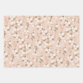 バレンティンデイハート植物学フローラプレイド ラッピングペーパーシート (正面3)