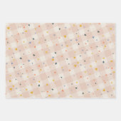 バレンティンデイハート植物学フローラプレイド ラッピングペーパーシート (正面2)