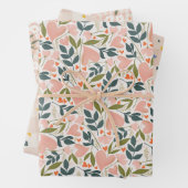 バレンティンデイハート植物学フローラプレイド ラッピングペーパーシート (インサイチュ)