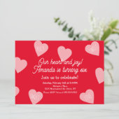 バレンティンデイバースデーパーティーハートフローティング 招待状 (スタンド正面)