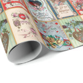 バレンティンデイポストカードヴィンテージレトロ ラッピングペーパー (ロールコーナー)