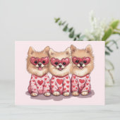 バレンティンデイポメラニア犬ドッグ シーズンカード (スタンド正面)