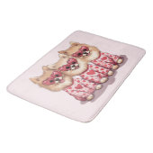 バレンティンデイポメラニア犬ドッグ バスマット (アングル)