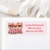 バレンティンデイポメラニア犬ドッグ ラベル (インサイチュ)