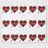 バレンティンデイラッピング紙 ラッピングペーパー (フラット)