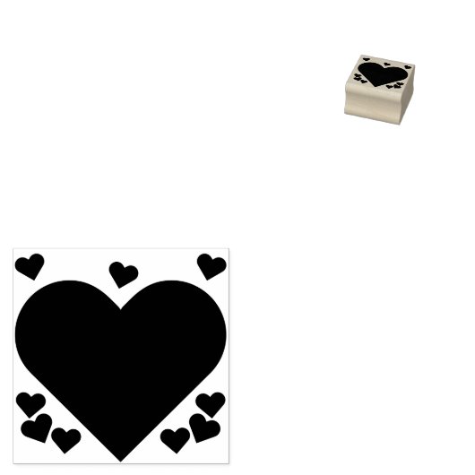 バレンティンデイラブカワイイハートDIYアートクラフトウッド ラバースタンプ (押印)