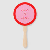 バレンティンデイラブハートアクソロテルカスタムウェディング ハンドファン (裏面)