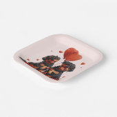 バレンティンデイロットワイラードッグ ペーパープレート (傾斜あり)