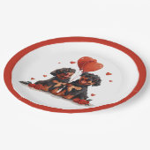 バレンティンデイロットワイラードッグ ペーパープレート (アングル)