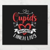 バレンティンデイ引用文ロマンチックランチレディ スパークリングワインラベル (シングルラベル)