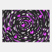 バレンティンデイ抽象芸術渦ハート ラッピングペーパーシート (正面3)