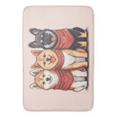 バレンティンデイ柴犬ドッグ バスマット (正面縦)