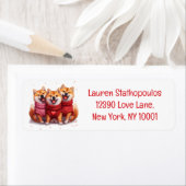 バレンティンデイ柴犬ドッグ ラベル (インサイチュ)