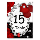 バレンティンデーハートとビーズパールレッドブラックwh テーブルナンバー (裏面)
