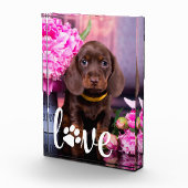 バレンティンデーLOVEカスタム写真ドッグ恋人 フォトブロック (右)