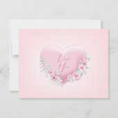 バレンティンピンクハート 招待状 (正面)