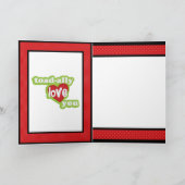 バレンティンフロッグホリデーグリーティングカード シーズンカード (内部)