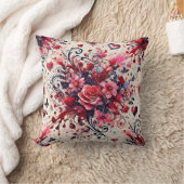 バレンティンブーケ/バラ（ばちゃばちゃ）跳ねるアート クッション (ブランケット)