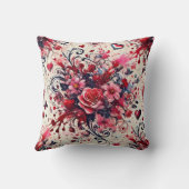 バレンティンブーケ/バラ（ばちゃばちゃ）跳ねるアート クッション (裏面)