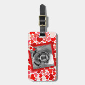 バレンティンボクサードッグハート ラゲッジタグ (正面縦)